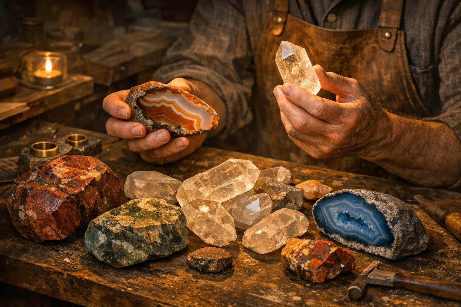 Custom Designed Rock Candles