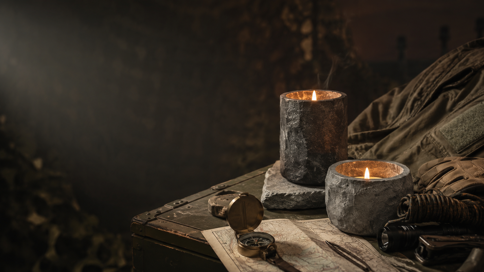 Beautiful One-of-a-Kind Rock Candles